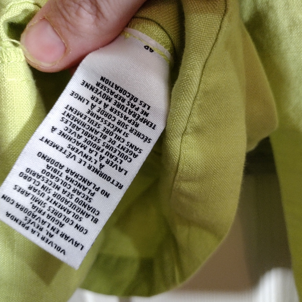 Ruby Rd. Women's 14 Lime Chartreuse Green Linen B… - image 4